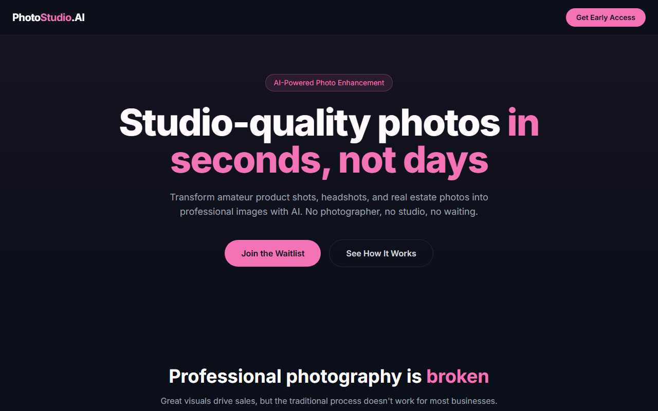 PhotoStudio AI-虹软推出的在线AI商拍平台