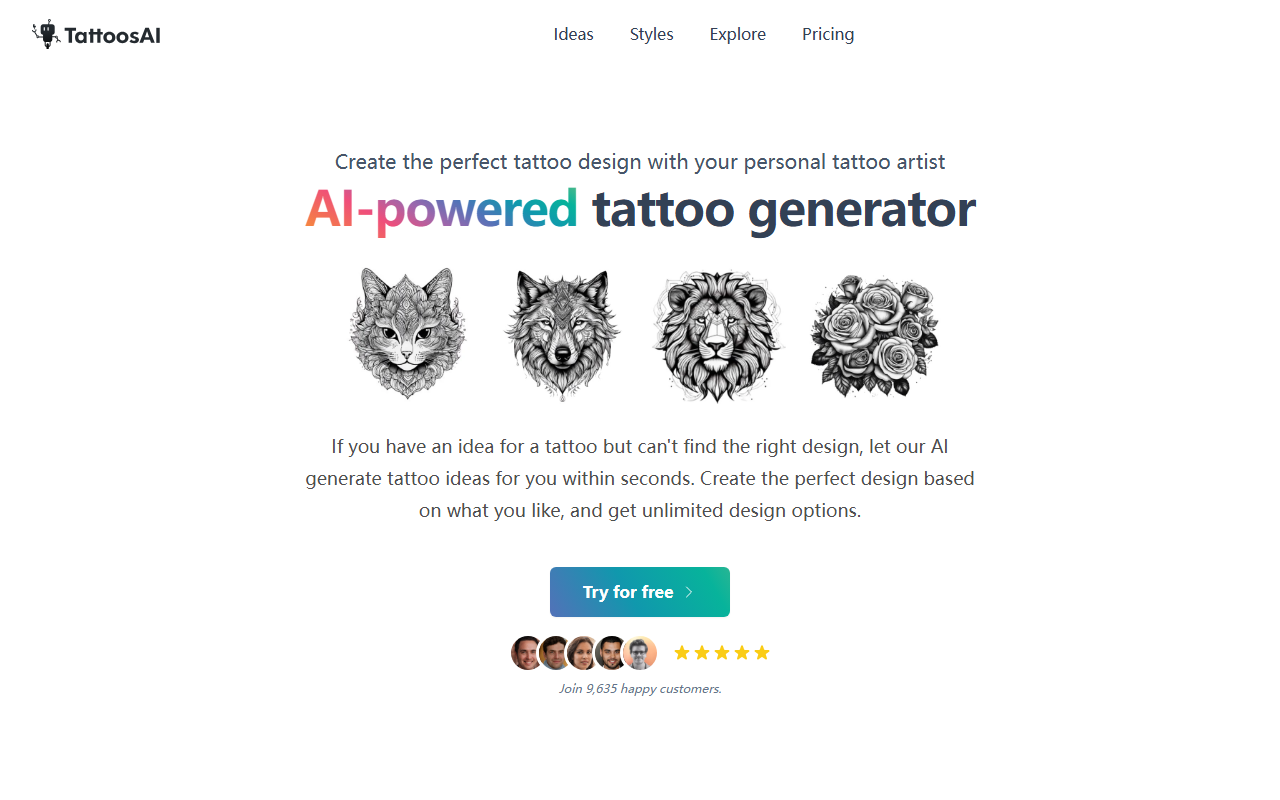 TattoosAI-在线AI纹身生成工具