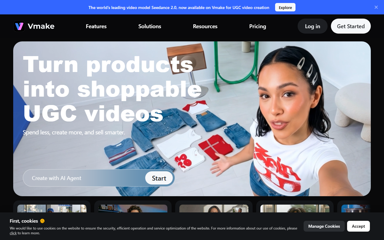Vmake AI - 美图推出的AI电商商品图编辑器,快速生成AI时装模特和商品图